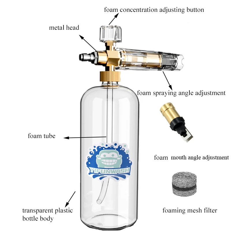 Car Wash Accessories Snow Foam Lance with  Adjustable Spray Nozzle For High Pressure Washer ForKarcher Nilfisk Bosch Stihl Lavor 4