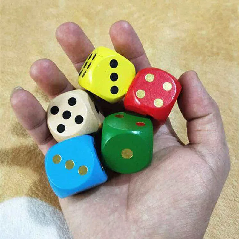 나무 주사위 30MM 엔터테인먼트 재미있는 가족 파티 게임 어린이와 성인을 위한 플립 숫자 테이블탑 게임 액세서리