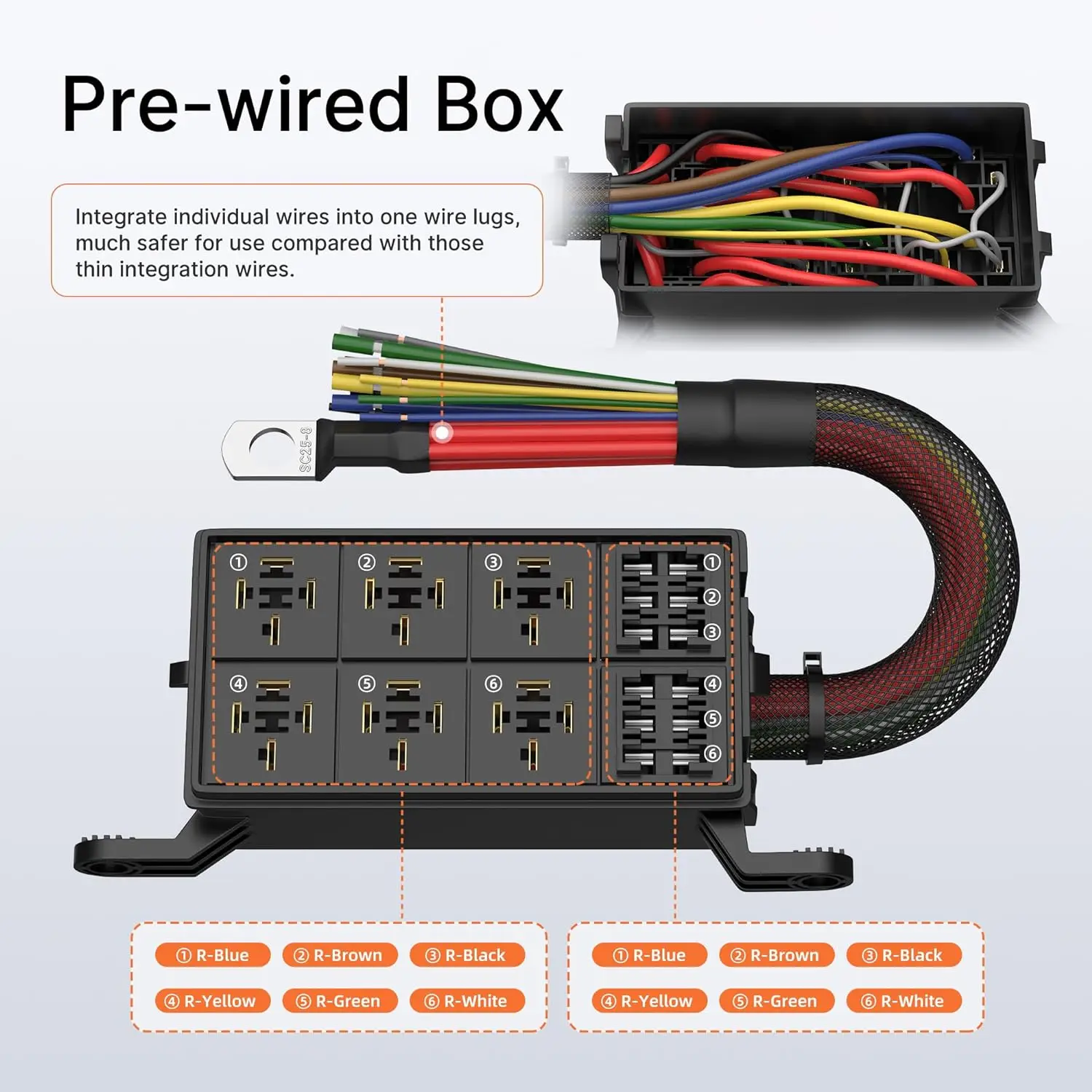 Fuse Box DaierTek 12V 6 Way Relay 6 Slot ATC/ATO For Car Marine