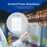 Tuya Smart Wifi Wall Touch Switch No Neutral Wire Required Wireless Remote Control EU Switch 1-4Gang for Alexa Google Home Alice - Image 5
