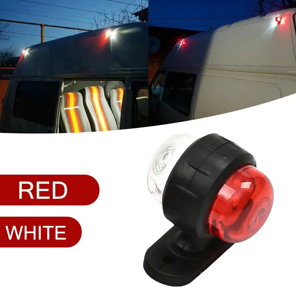 Podofo 4PCS 12v-24v Universal Truck Trailer Tail Light Side Marker Indicators Light Lamp Small Lights Edge Lights Signal Lights