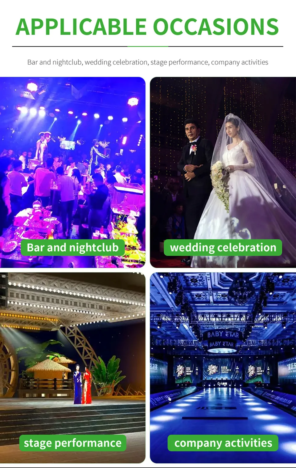 60W LED Imaging Light Stage Follow Profile Spotlight Zoom Warm Light DMX512 90W