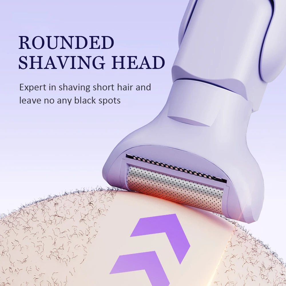 Electric Body Hair Trimmer for Women with 5 Detachable Heads
