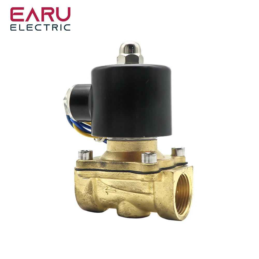 

1/4" 3/8" 1/2" 3/4" 1" DN8/10/15/20/25/50 Electric Solenoid Valve Normally Closed Pneumatic for Water Oil Air 220V 110V 12V 24V