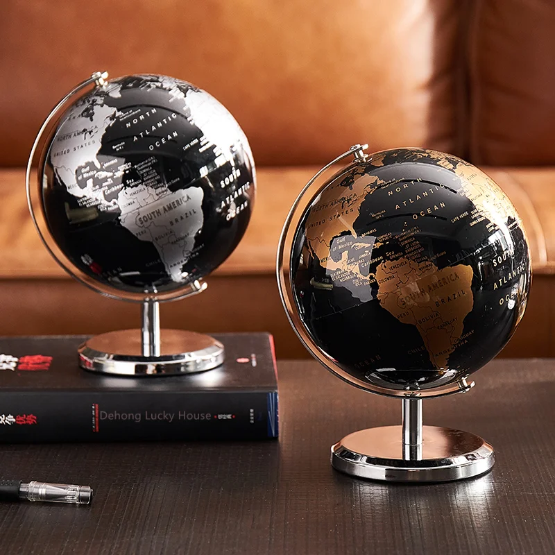 

Dia 14cm Geografia Globo Do Mapa Mundi Earth Globe Vintage Ornaments Metal base World Globe Constellation Map