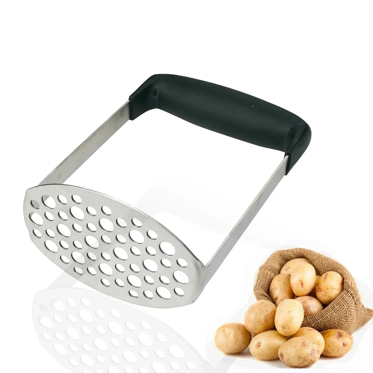 Potato Masher Stainless Steel Potato Masher Foldable Vegetables and Fruit Ricer Handheld Garlic Presser
