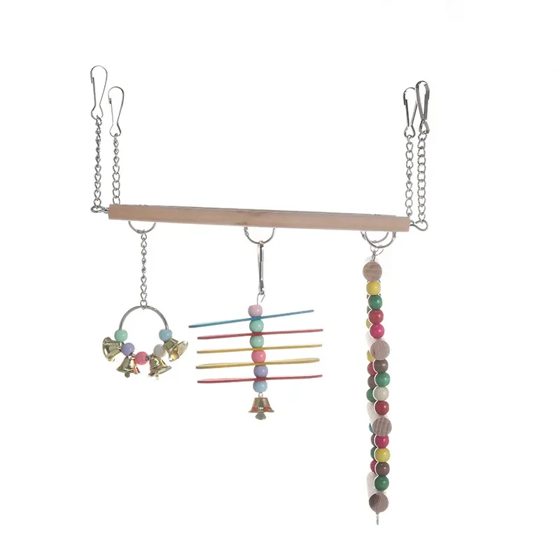 Bird Toy Ladder, Swing, Lifting Ring, Bird Biting Equipment, Peony Parrot Toy 2