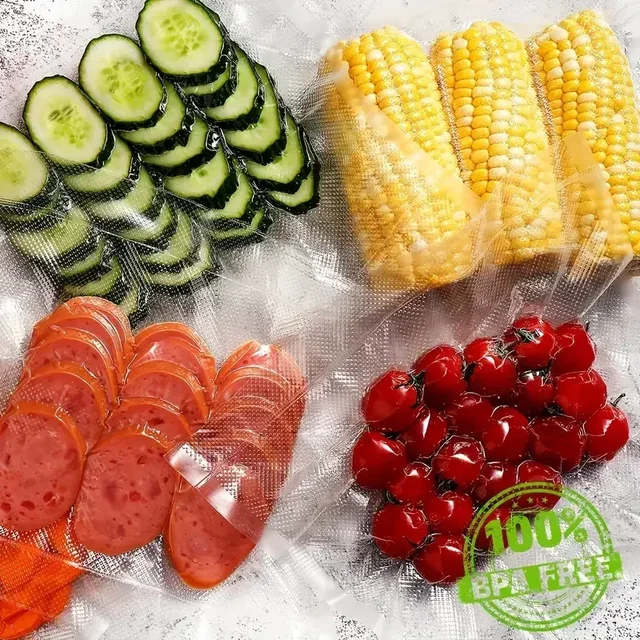 Deux rouleaux de sacs scellés sous vide pour le stockage des aliments, sans BPA, très adaptés au stockage sous vide des fournitures de cuisine ménagères 2