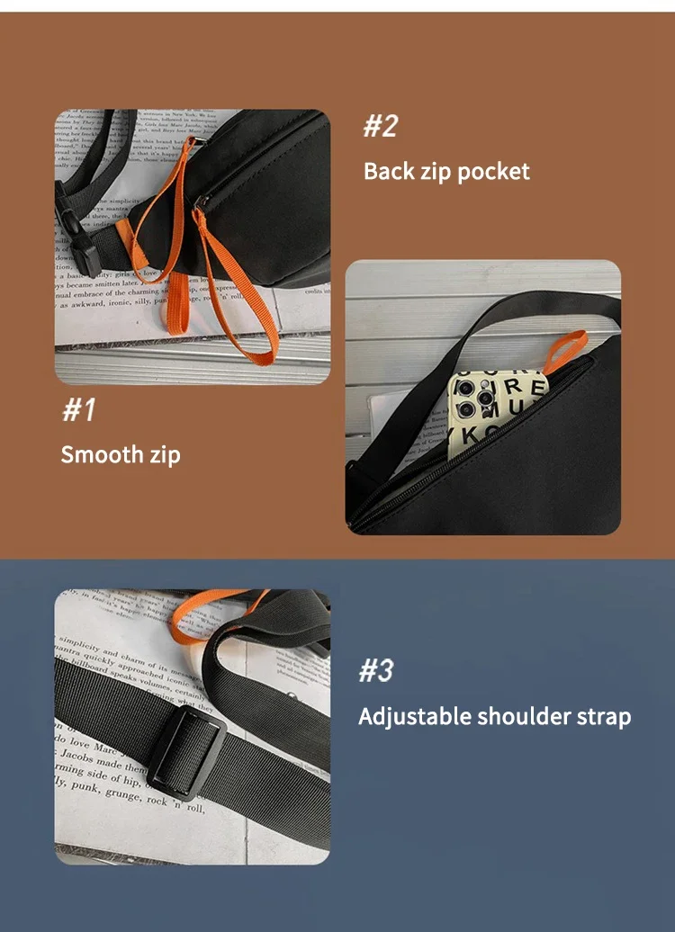 TINYAT Sports Herren-Gürteltasche, große Schulter-Crossbody-Tasche, echte Reise-Gürteltasche, hochwertige Tasche, Umhängetasche für Damen und Herren – Detail 8