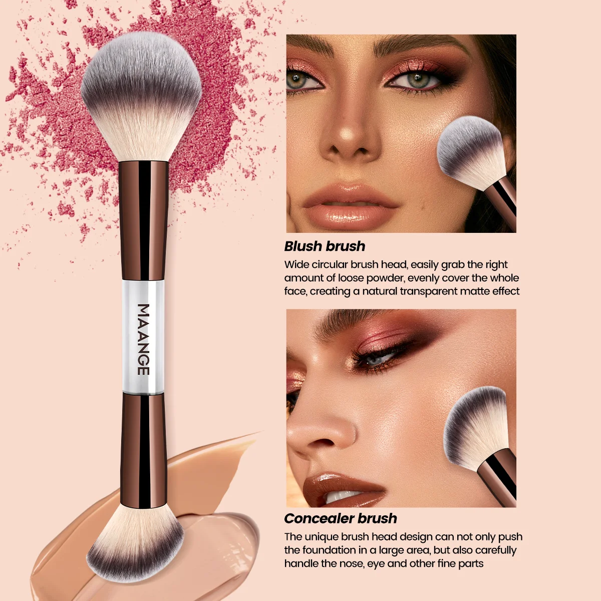 7pcs Double-Ended Makeup Brush Set 4