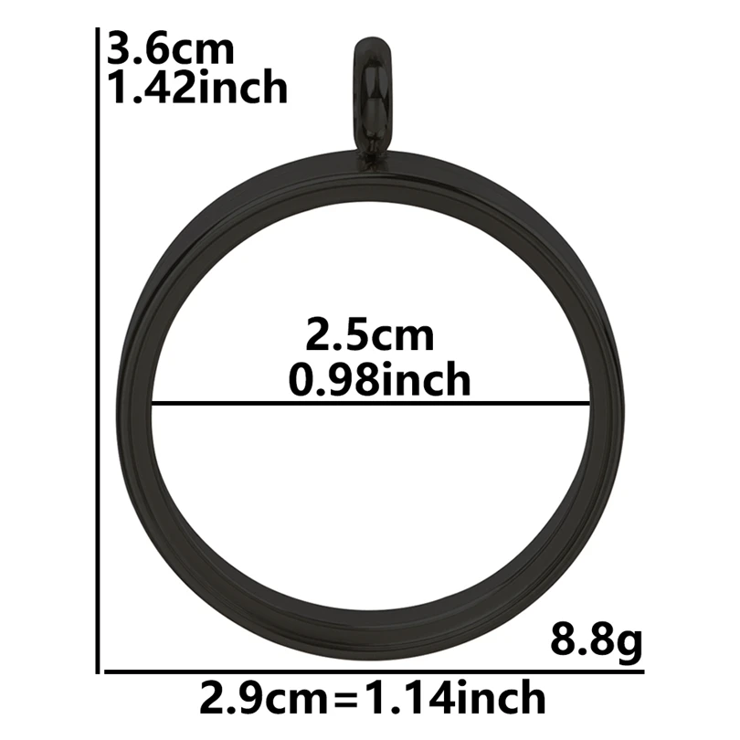 2 Médaillons Photo Ronds En Verre Plaqué Or - Breloques Flottantes Acier Inoxydable Avec Chaîne, Pour Souvenirs DIY