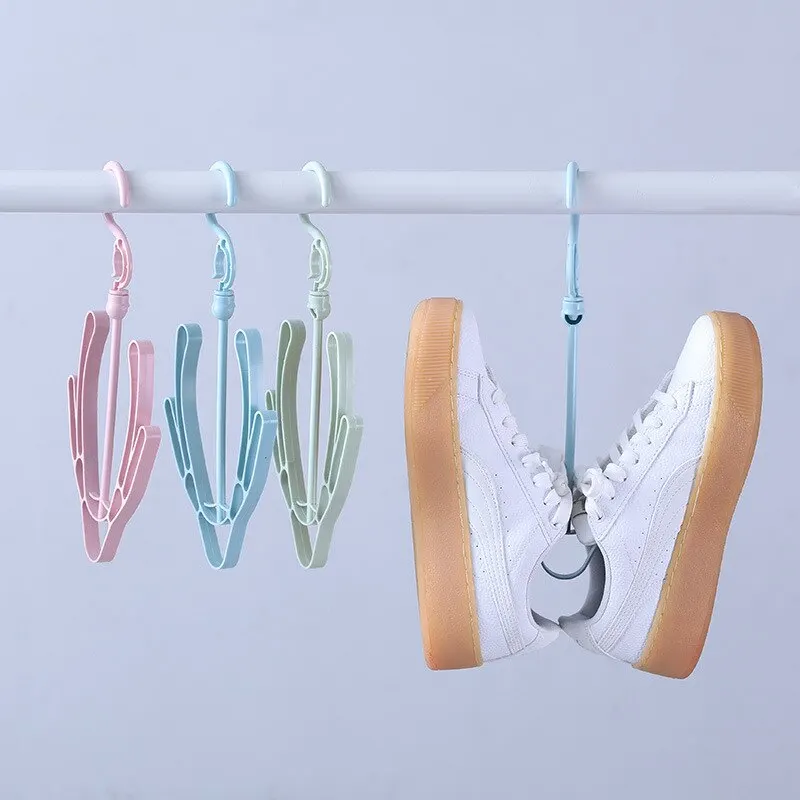 Mini T Windproof Double Hook Multifunction Plastic 1Pc For Balcony Hanger Shoe Rack Hanging