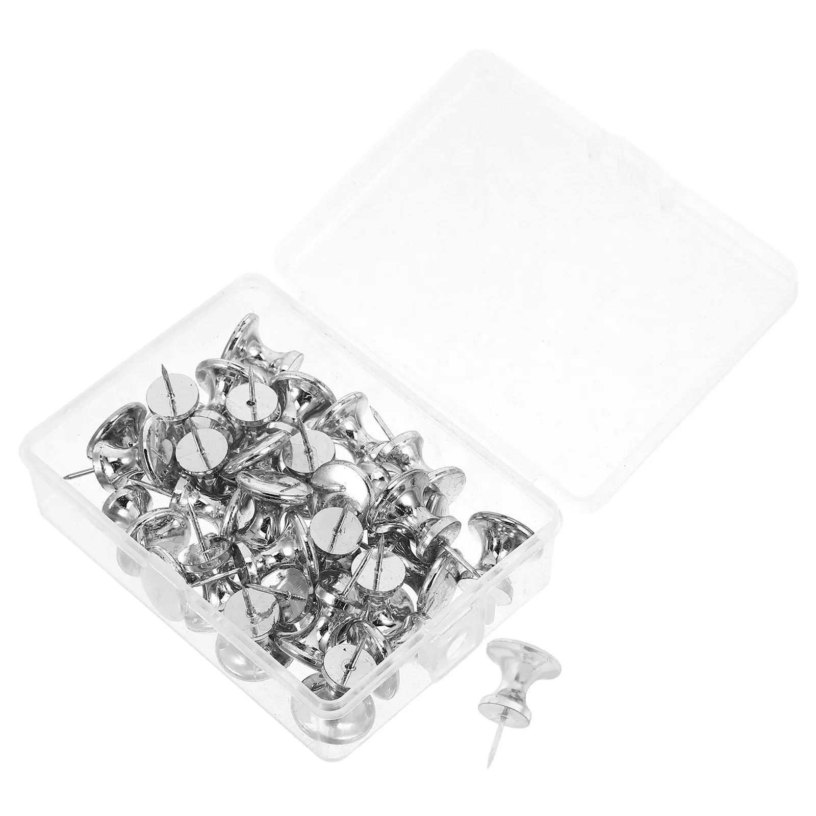 30개 강철 푸시핀, 게시판용 헤비듀티 압정, 사무실 코르크보드 장 지도 압정, 플라스틱 헤드 게시판용 압정