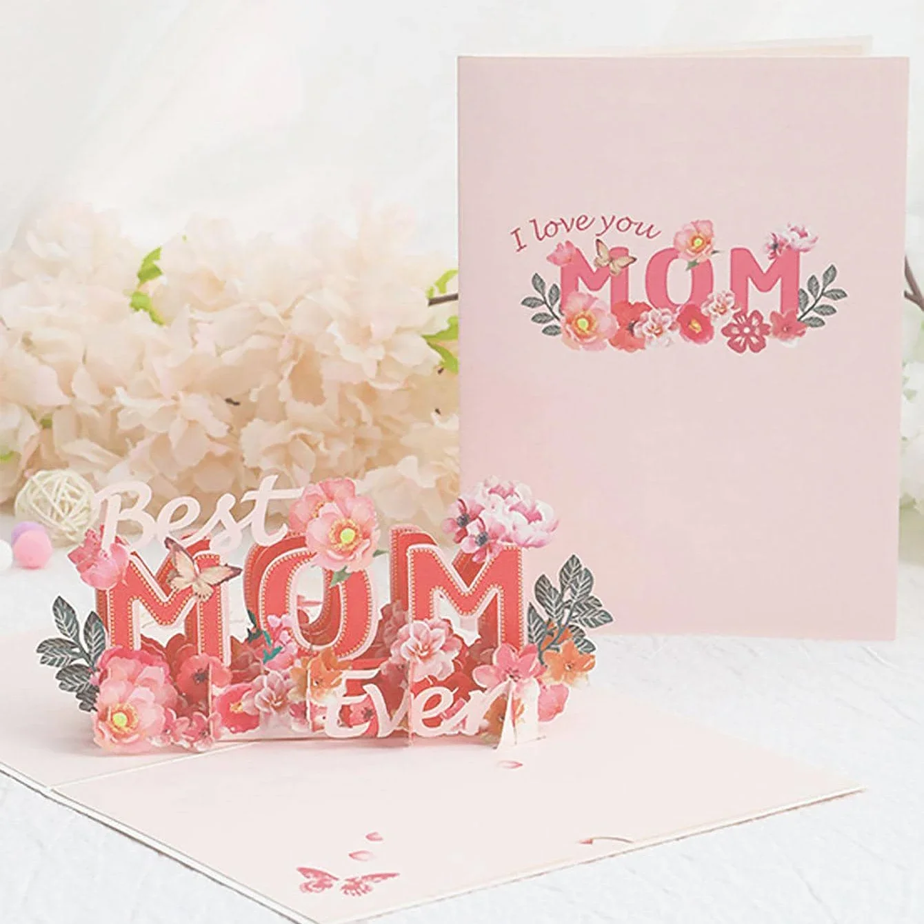 1pc-3d three-dimensional paper carving small card Mother's Day thanksgiving greeting card
