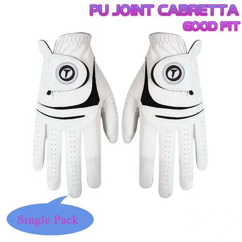 Golf Gloves for Men Left and Right Hand PU Lambskin Material Comfortable Breathable Wear Resistant Sports Golf Gloves Golf Glove