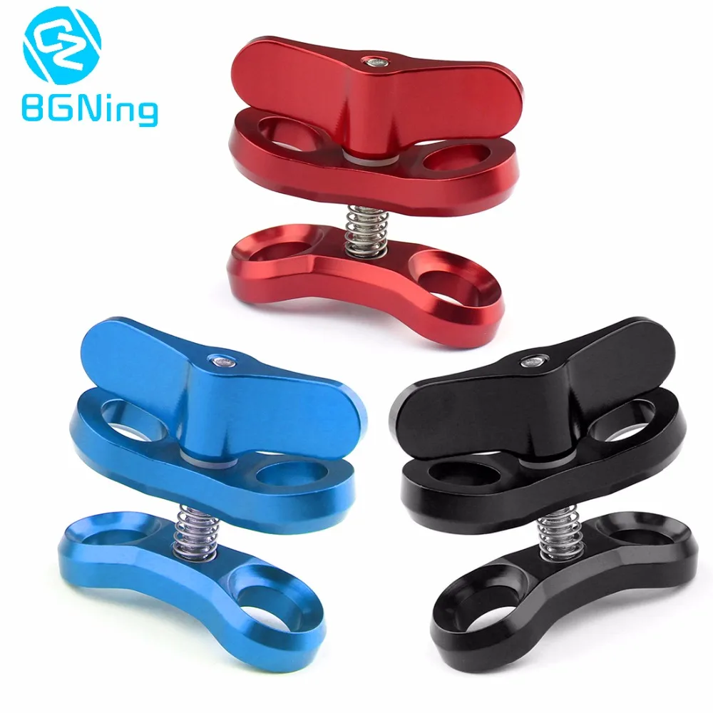 CNC Schmetterling Clip Clamp 2 3 Offene Loch Tauchen Licht Halterung Stativ Anschluss Ball Kopf Mount Adapter für Gopro Sport SLR Kamera – Detail 20