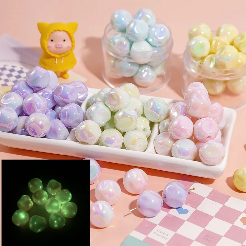 

50 шт. 16 мм AB пастельные цвета, фотобусины для ювелирных изделий, пластиковые бусины для девочек, жвачка для пузырьков, ювелирные изделия, ожерелье, браслет, серьги