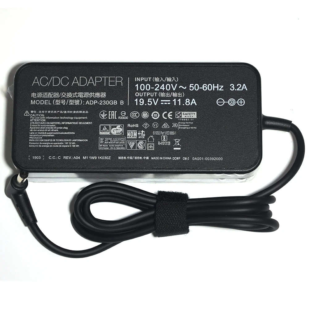 Carregador de Alimentação ac para Asus Rog Strix Adaptador Laptop 19.5v 11.8a 230w 6.0x3.7 mm Adp230gb b G531gv-db76 - Imagem 3