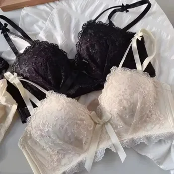 Anti Sagging Bralette Mujer Seamless Bras for Women Sexy Lingerie Korean Push Up Bra Brassiere Black Underwear Cute Korean Style 1