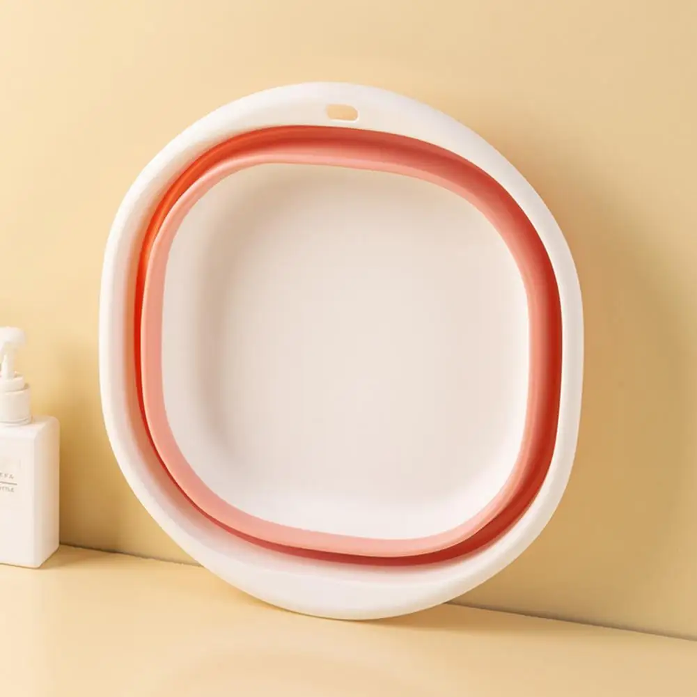 Collapsible Basin Patchwork Color Eco-friendly Multipurpose Portable Travel Folding Wash Basin Baby Washbasin for Home