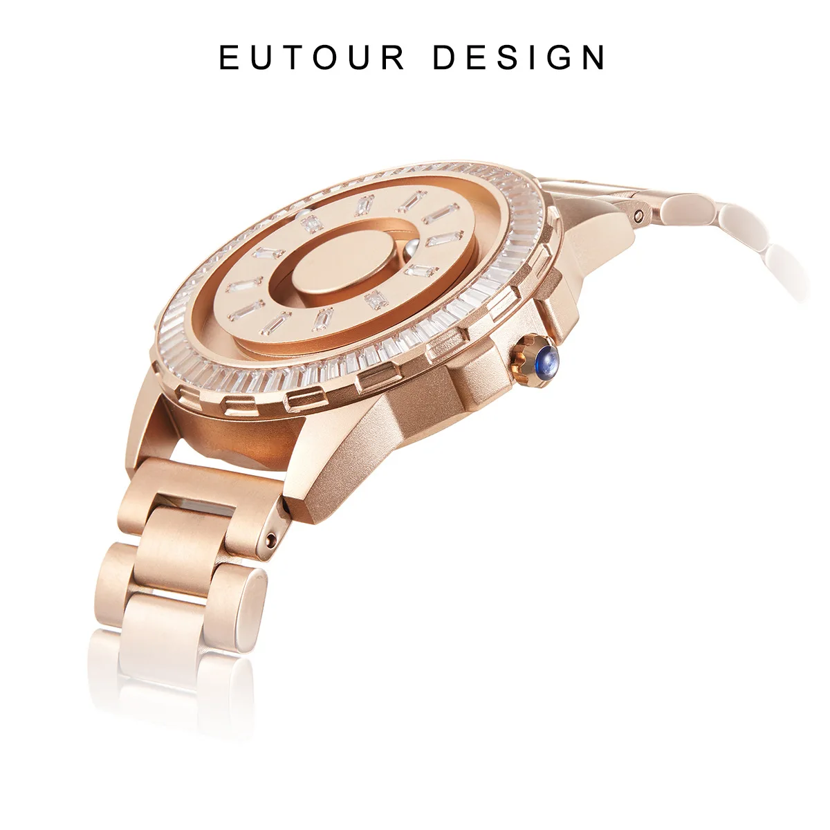 

Men's Watches EUTOUR E048 Limited Edition Luxury Wristwatch Clock Handmade Jewels Crystal Moissanite Inlaid Watch for Men