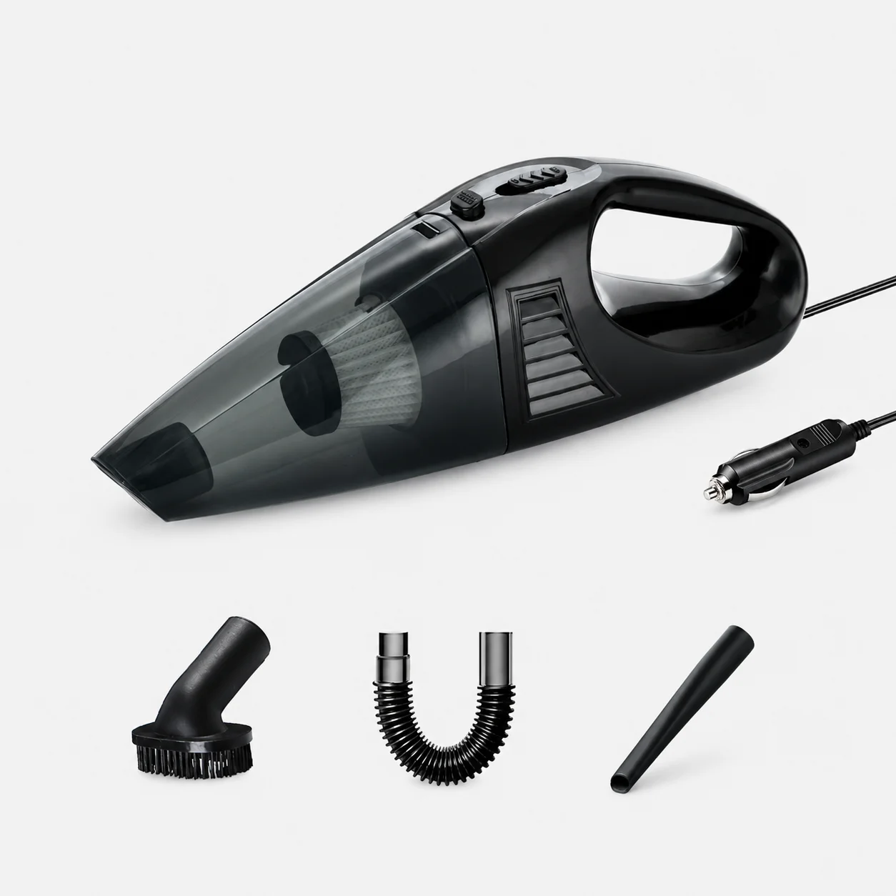 Portable High-Power Dual-Use 12V Car Vacuum Cleaner - Wet and Dry Handheld Mini Vacuum with Strong Suction