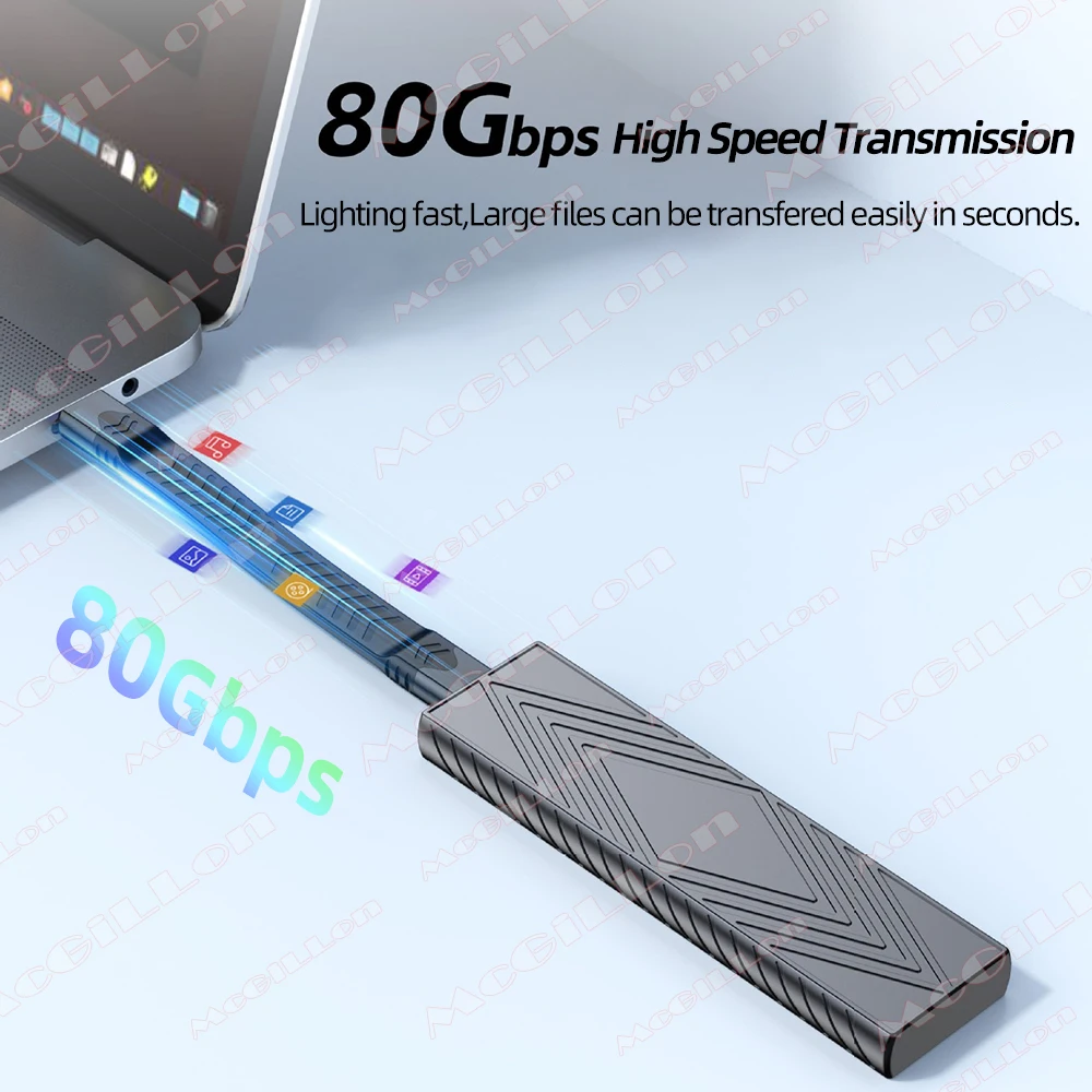 High-Speed USB-C to C Data Transfer Cable - 80Gbps, 240W Fast Charging, 16K Video Support