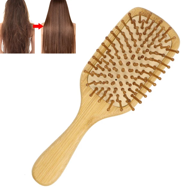 Detangling Hairbrush Bamboo Bristles Detangling Hairbrush Improves Hair Texture Bamboo Hair Brush Massage Scalp for Women & Men