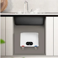 Le chauffe-eau sans réservoir à montage mural de cuisine touche l'affichage LED du panneau de commande 5,5KW 30-55 ℃   Chauffe-eau électrique à chauffage rapide 2