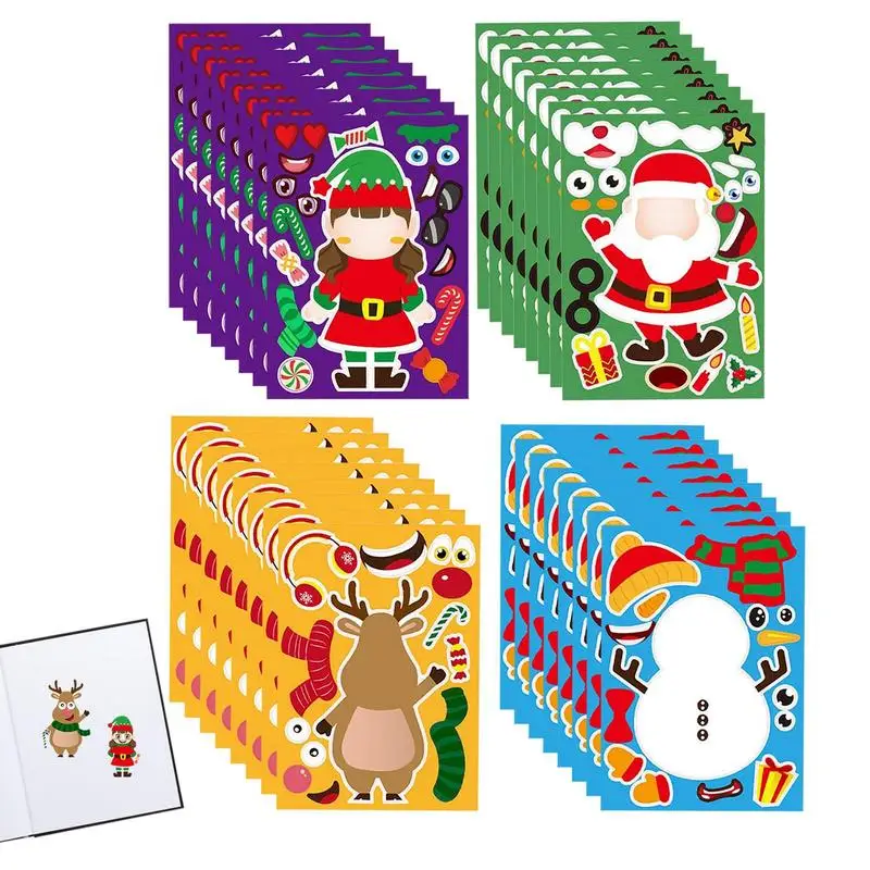 Make Your Own Stickers For Kids Merry Christmas Stickers 32pcs Cultivate Creativity Party Favors Supplies Unique Stickers For