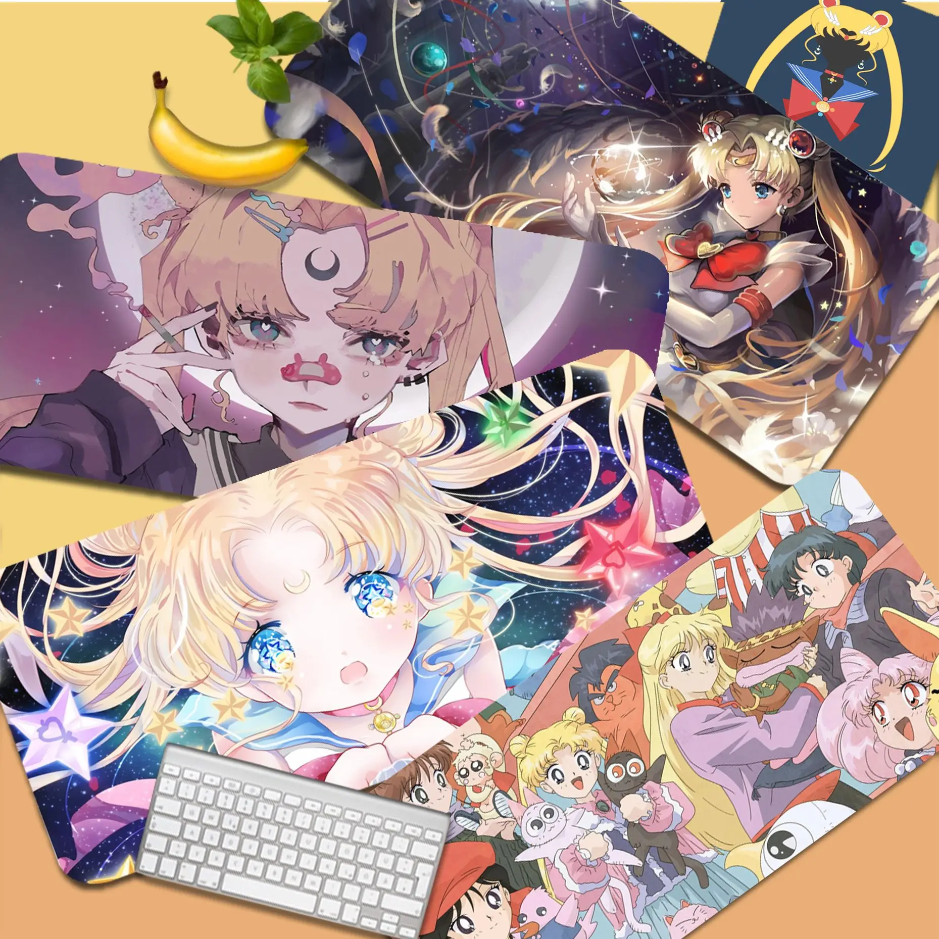 

Cartoon S-SailorS M-MoonS Mousepad New Gamer Speed Mice Retail Small Rubber Mousepad Size for Game Keyboard Pad