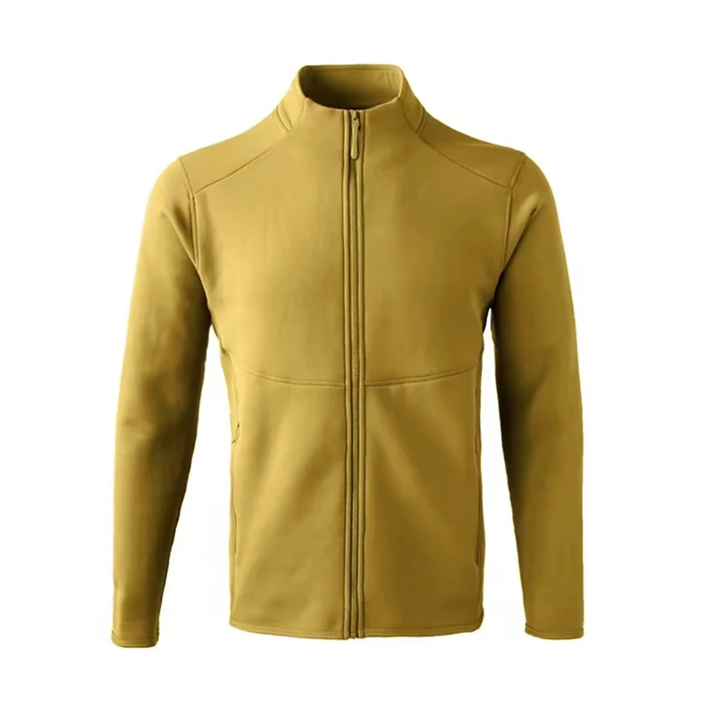 Golf Men's Clothing Autumn and Winter Outdoor Sports Jacket Windproof and Warm Jacket Men's Thin Velvet Stand up Collar Top