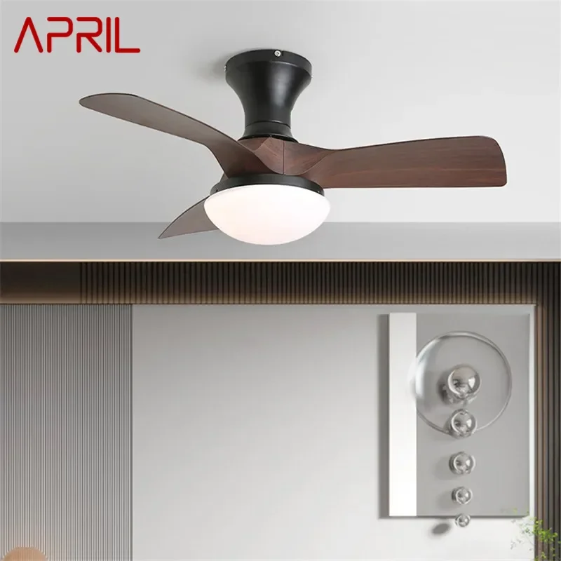 APRIL Modern Fan Light LED Luxury Living Room Restaurant Bedroom Children's Room Ceiling Fan Light Remote Electric