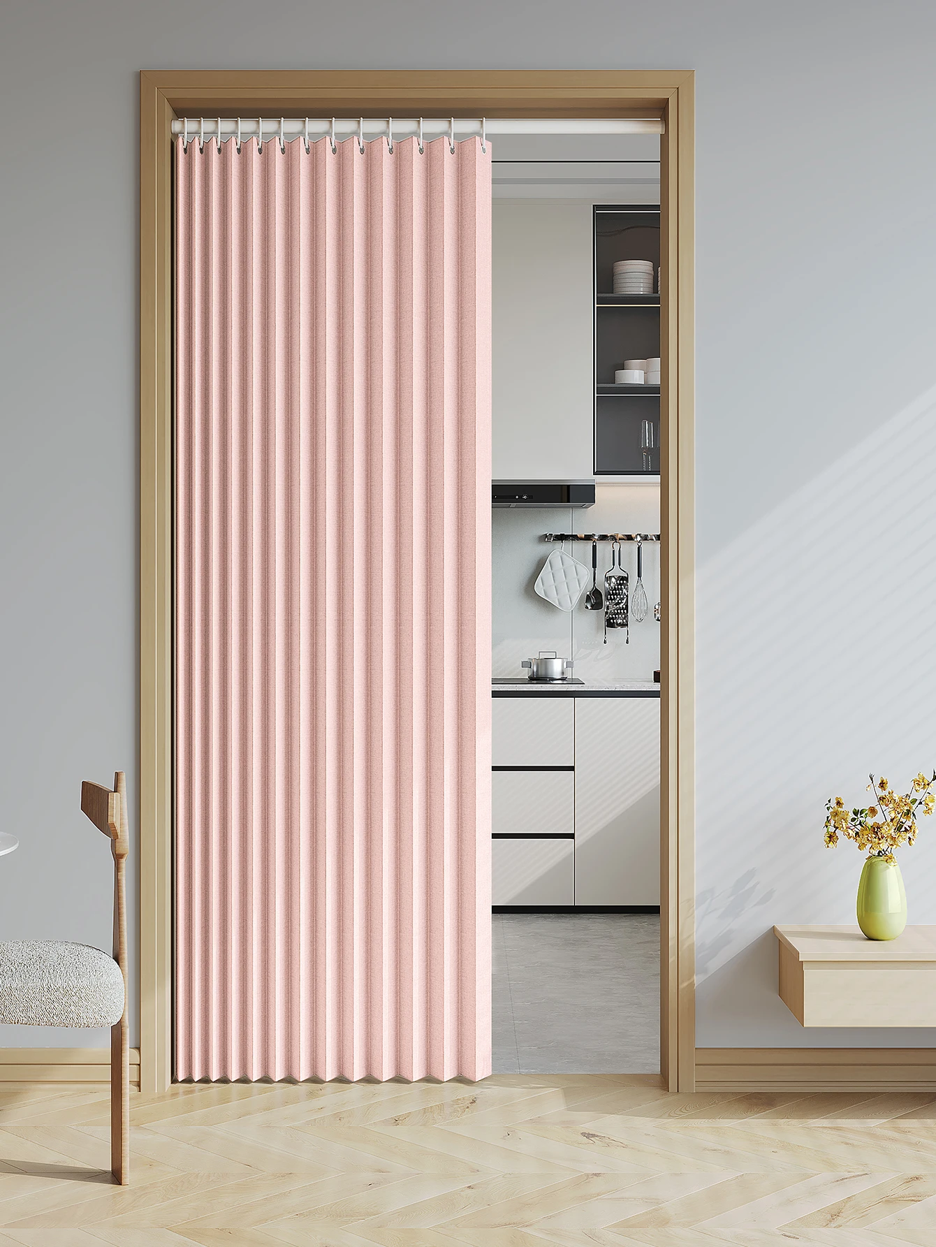Folding Door Curtains 1PC folding curtain series door curtains for door partitions wardrobes shoe cabinets etc
