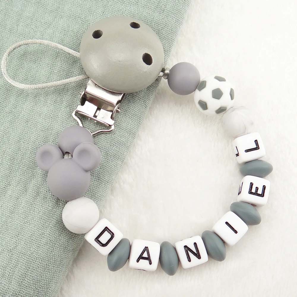 Personalized Name Pacifier Clips Handmade Custom Dummy Chains Silicone Nipple Holders Attachment Baby Gifts Accessories BPA Free