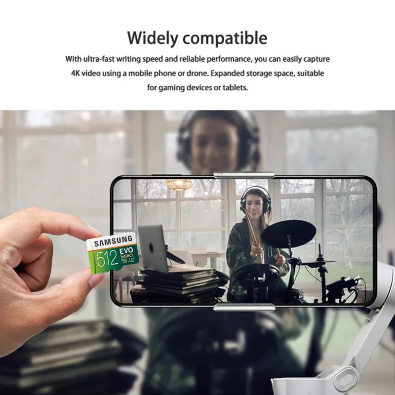 1TB 100% Original Samsung Micro SD Card Class 10 TF 128GB 256GB 512GB 1 TB Memory Card For Smartphone Table PC