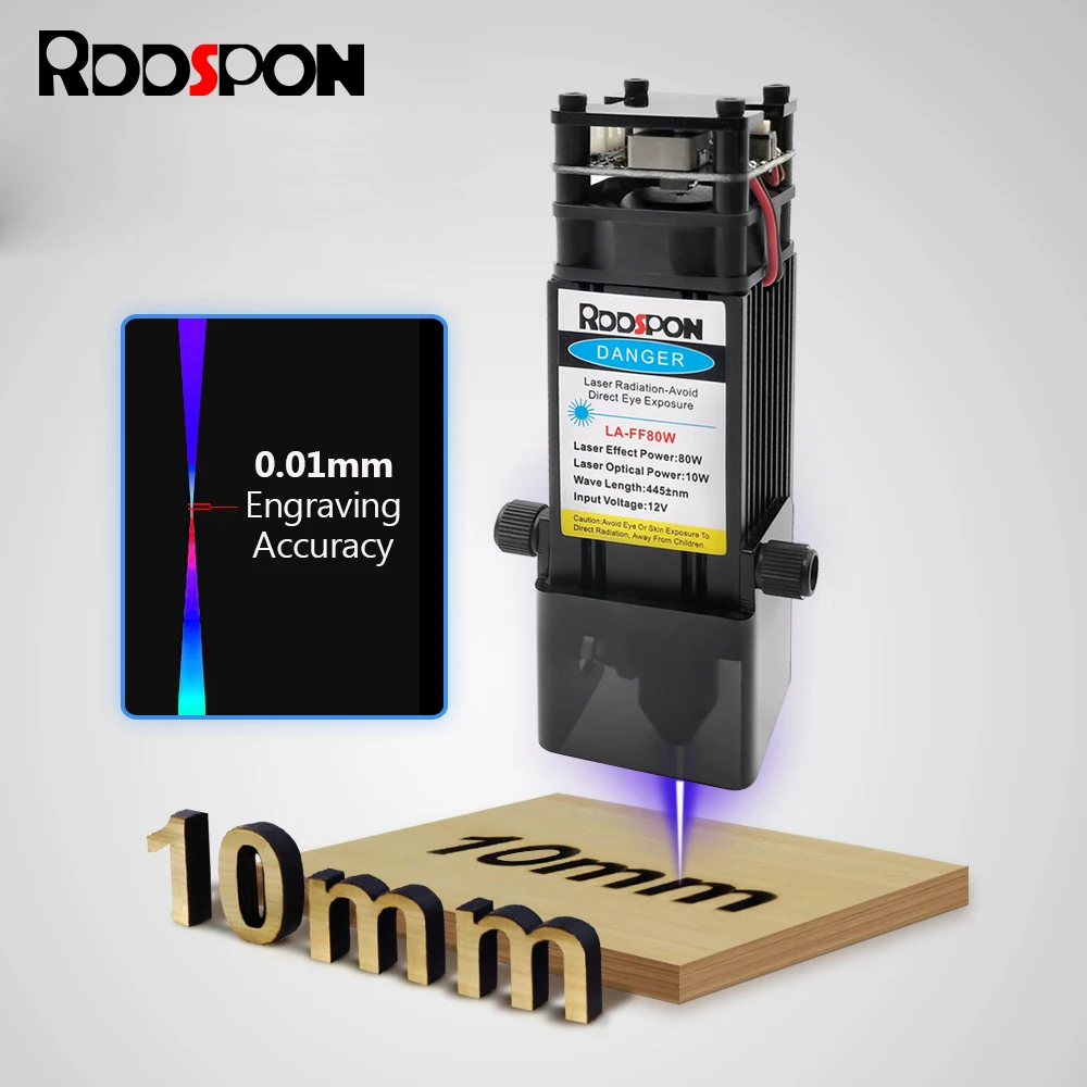 5.5W 10W 20W 30W 40W Laser Module 450nm Engraving Laser Head Fixed Focal  Length High Precision Engraving for CNC Laser Engraver