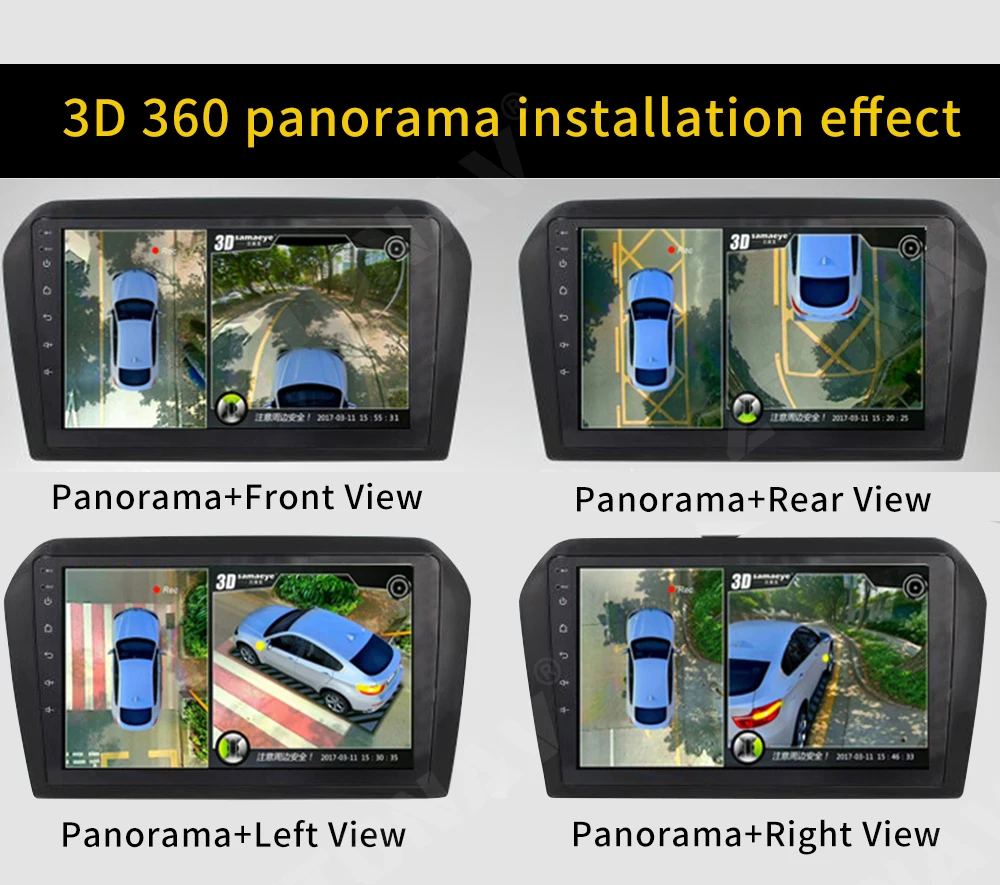 Car 360 camera panoramic system for Android multimedia screen, Android multimedia system with 360 APP function