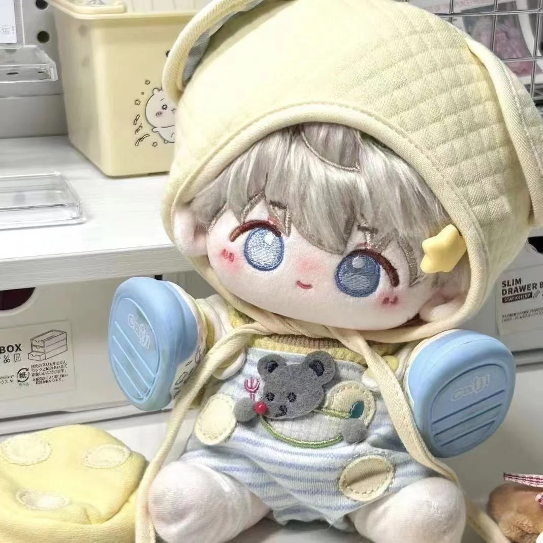 20cm Kawaii Naked Cotton Doll Cute Idol Stuffed Super Star Figure Doll Light&Night Anime Gaming Peripherals Fans Collection Gift 5