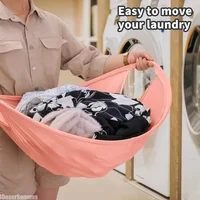 26-inch Laundry Storage Basket Dirty Clothes Bag Portable Container Foldable Pop-up Basket Home Space Saving Organizer 1