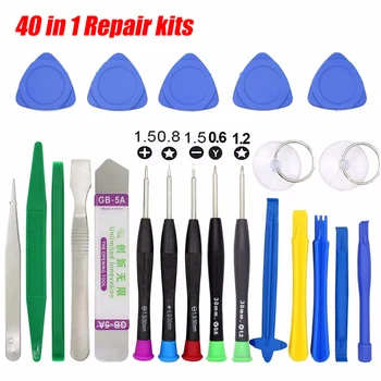 Kit di riparazione 40 in 1 Kit di strumenti multiapertura Set di cacciaviti professionali per telefono cellulare iPhone Xiaomi Tablet iPad iPod Set di strumenti
