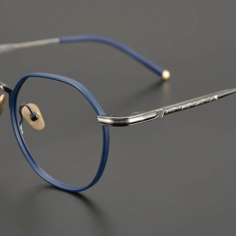

New Italian Handmade Brand Glasses Frame Men Polygonal Round Prescription Eyeglasse Women Myopia Reading Eyewear Blue-Light Gafa