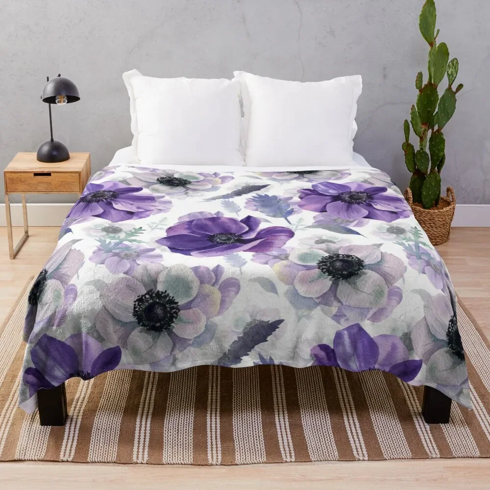 

Anemones Throw Blanket Luxury Throw Bed linens Soft Big Sofa Blankets