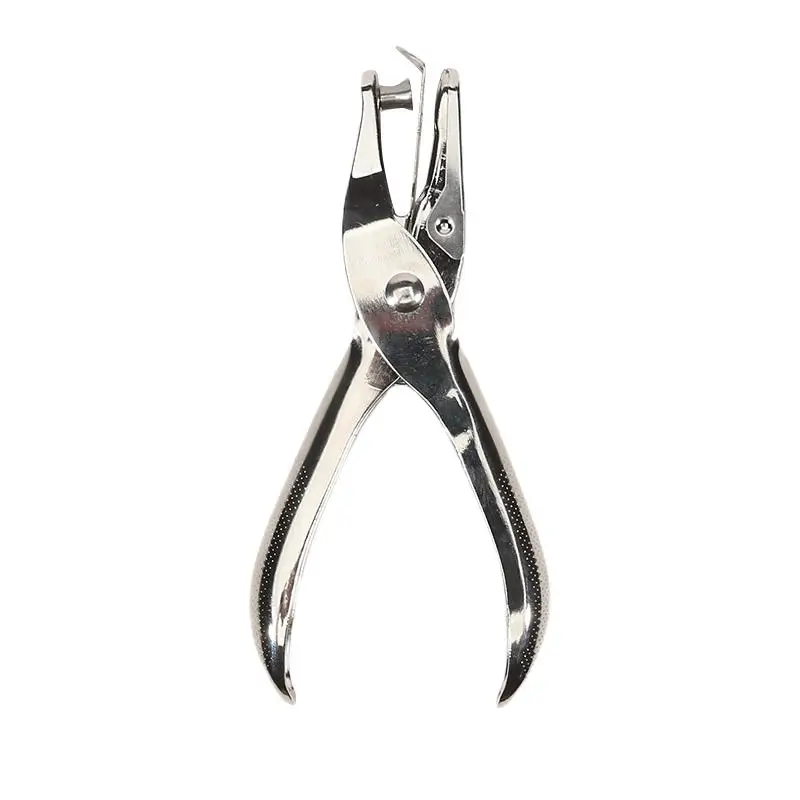 Compact Handheld Metal Single Hole Punch with Adjustable Diameter (3-6mm)