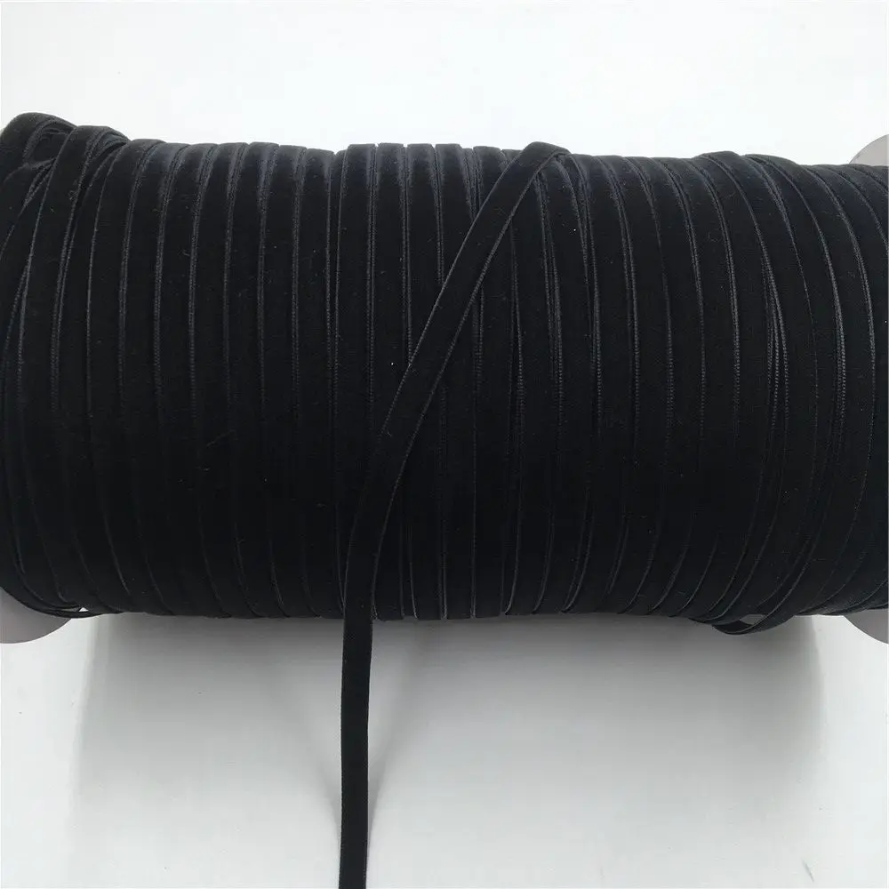 5Yards Nylon Velvet Ribbon Golden Single Face Handmade Gift Bouquet Wrapping Home Party Decoration Christmas