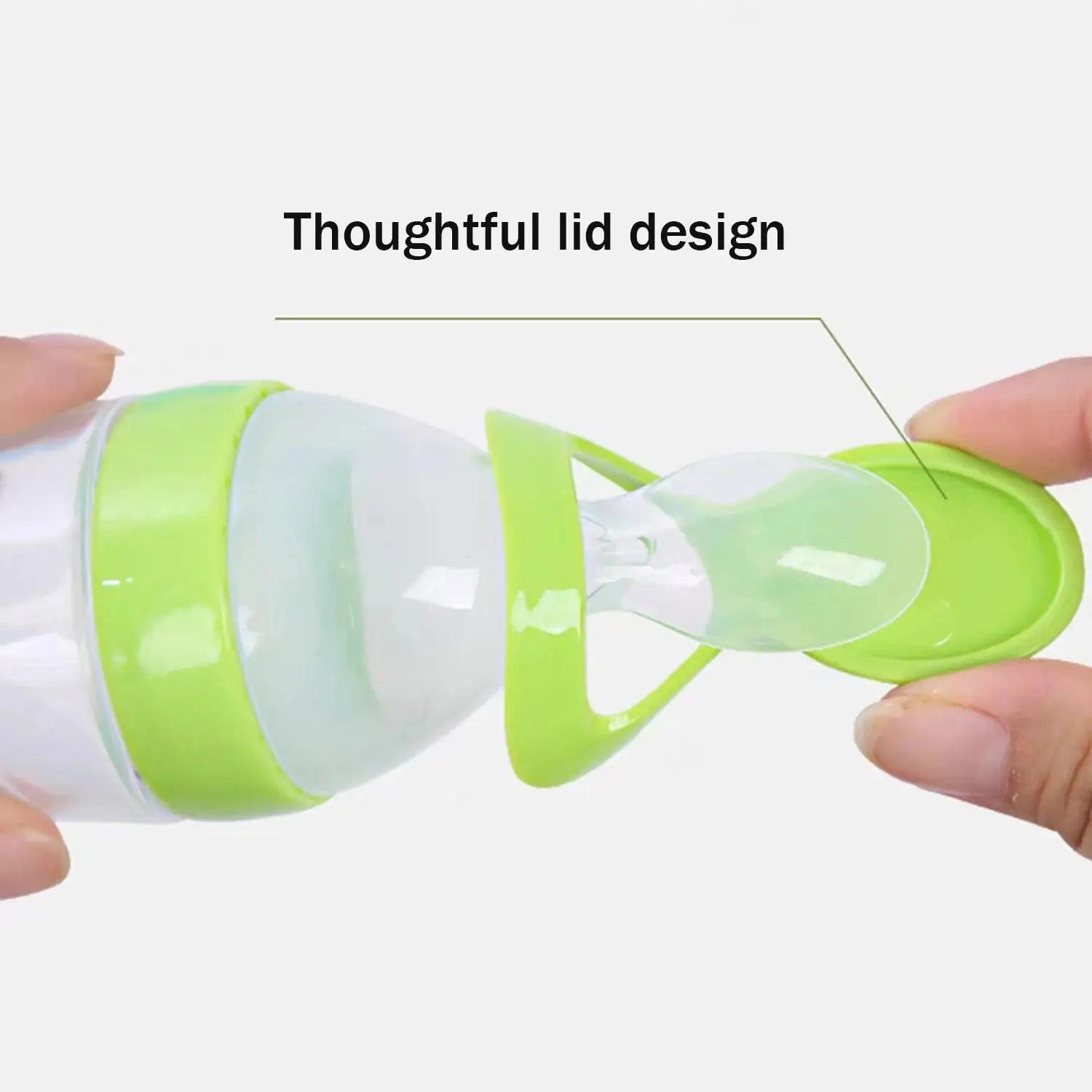 Baby Silicone Rice Paste Spoon Rice Powder Complementary Food Tools Squeeze Baby Feeding Spoon Fruit Puree