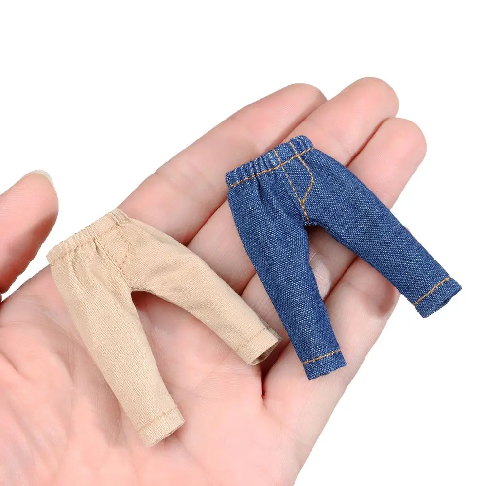 For 1/12 BJD Doll Clothes Fashion Jeans Casual Pants OB11 Clothes Trousers Girl Dress Up Toys Toys Children Birthday Gift 2