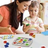 Geometric Puzzles Shape Color Matching Board Preschool Educational Montessori Toys Kids Brain Teaser Puzzle Logic Game with Card 4