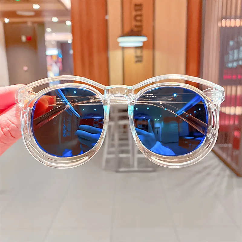Fashion Children\'s Sunglasses Baby Anti-Radiation Sun Glasses Girl Boy Cute Cartoon Bear Anti-Glare Sunglasses Stylish Goggles