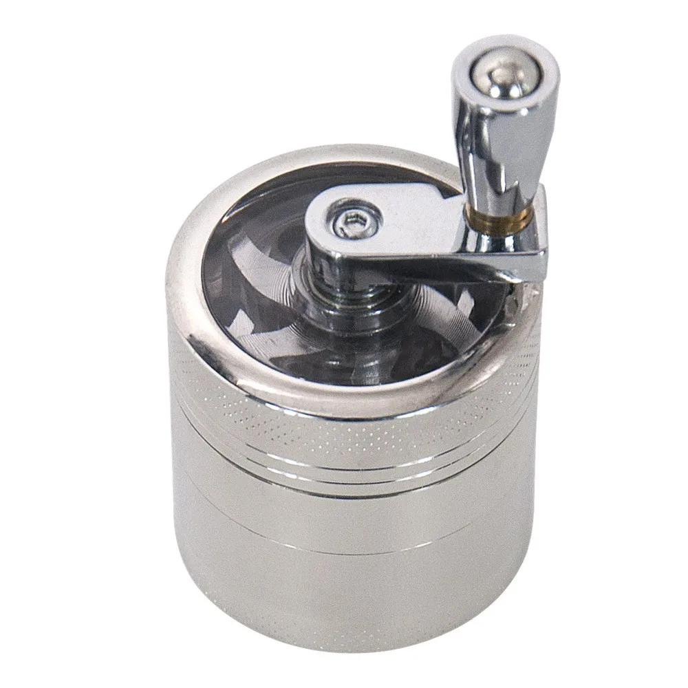 4-Layer Zinc Alloy 40mm Herbal Crusher Tobacco Grinder Smoke Manual Kitchen Herb Metal Layer Grinders Spice Mill Accessories 2